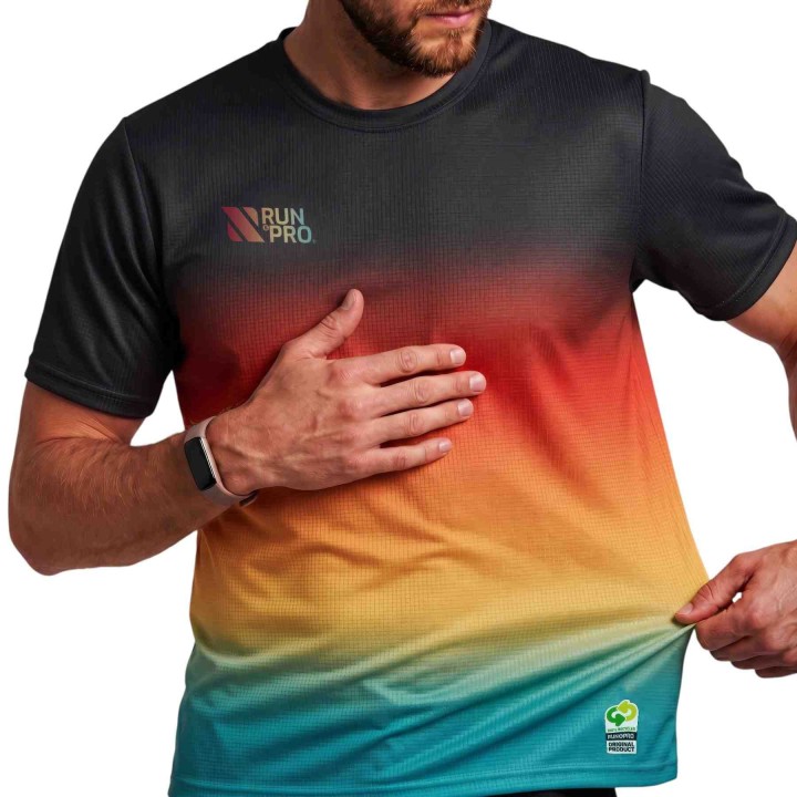 CAMISETA MANGA CORTA RUN&PRO BLACK SUNSET