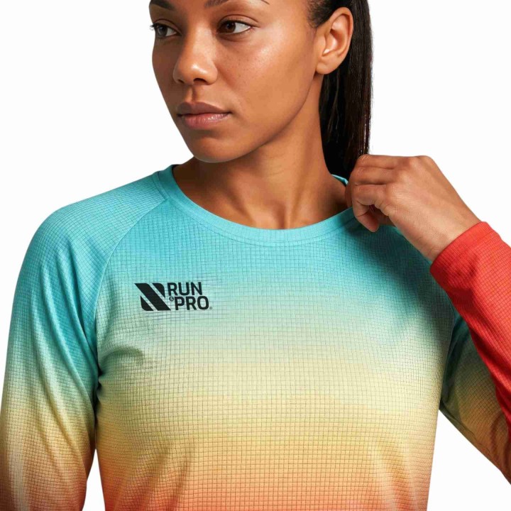 CAMISETA MANGA LARGA RUN&PRO SUNSET MUJER