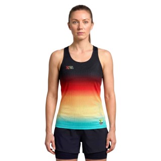 CAMISETA TIRANTES RUN&PRO BLACK SUNSET MUJER