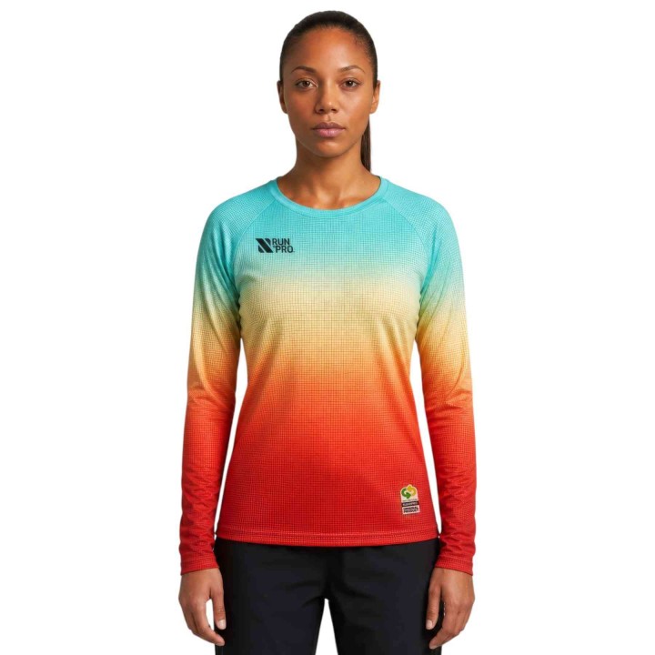 CAMISETA MANGA LARGA RUN&PRO SUNSET MUJER