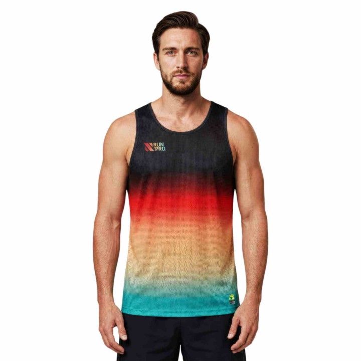 CAMISETA TIRANTES RUN&PRO BLACK SUNSET