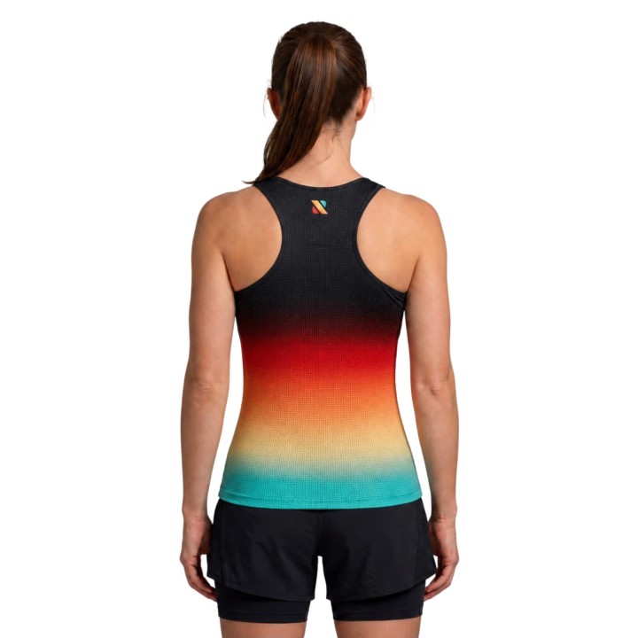 CAMISETA TIRANTES RUN&PRO BLACK SUNSET MUJER