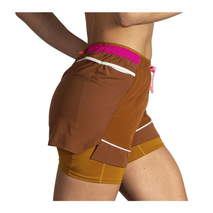 PANTALON CORTO BROOKS HIGH POINT 3" 2IN1 MUJER