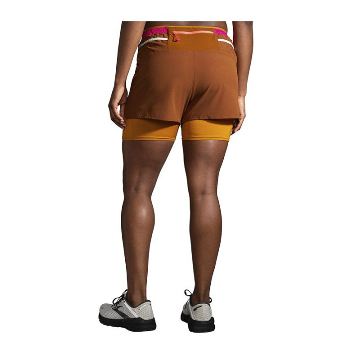 PANTALON CORTO BROOKS HIGH POINT 3" 2IN1 MUJER