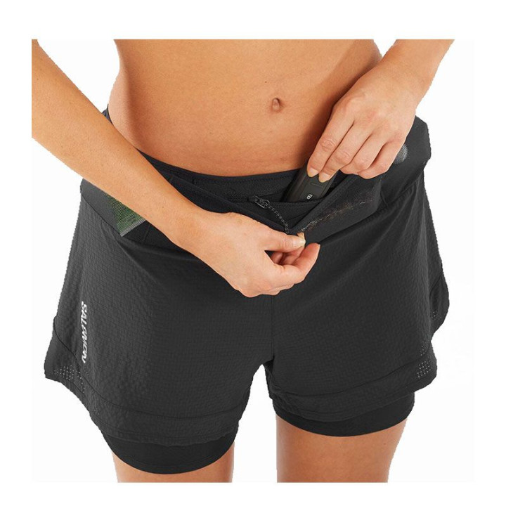 PANTALON CORTO SALOMON SENSE AERO 2IN1 MUJER