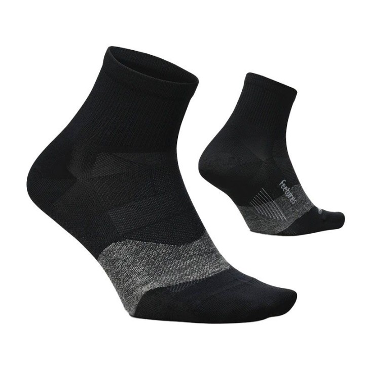 FEETURES CALCETINES ELITE ULTRA LIGHT QUARTER - WHITE/BLACK