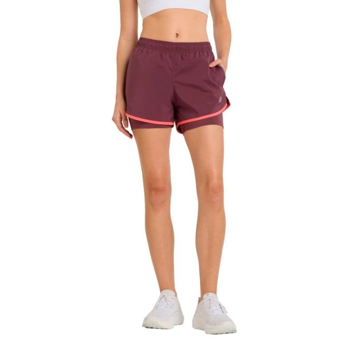 PANTALON CORTO NEW BALANCE SPORT ESSENTIAL 2IN1 3" MUJER
