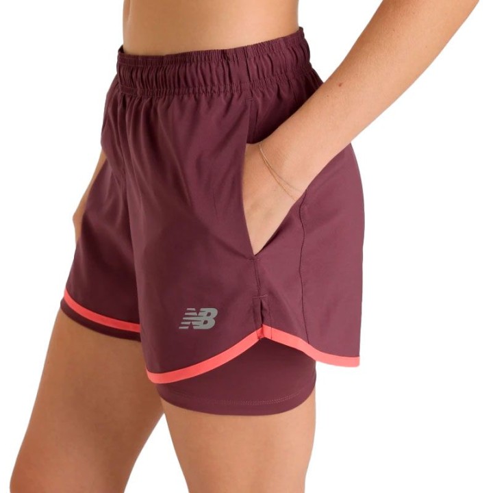 PANTALON CORTO NEW BALANCE SPORT ESSENTIAL 2IN1 3" MUJER