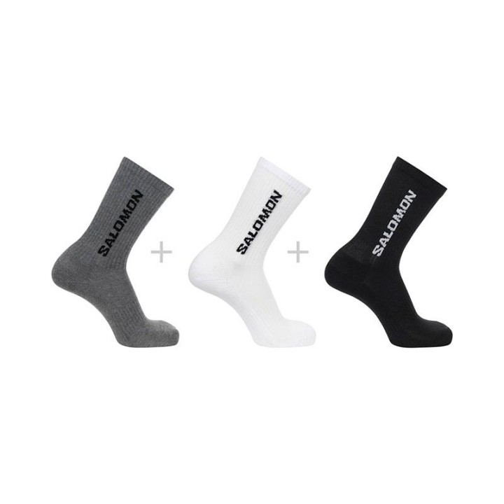 CALCETINES SALOMON EVERYDAY CREW 3-PACK CARBON/GHOST/ARONA